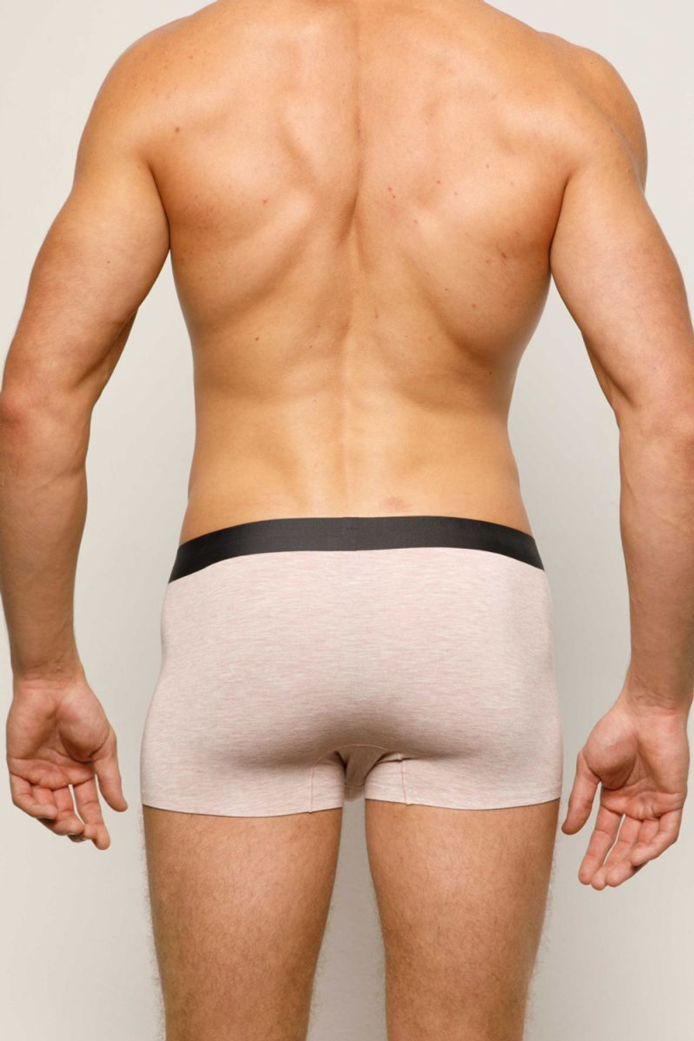 Классические боксеры из меланжевого полотна (Размер: XXL) (Цвет: светло-серый)