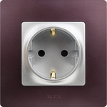 Розетка с заземлением со шторками 16А 250В алюминий ETIKA Legrand