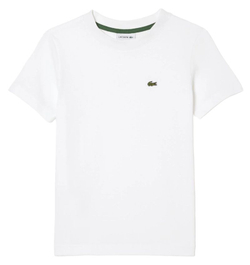 Футболка для мальчика теннисная Lacoste Boys Plain Cotton Jersey T-shirt - white