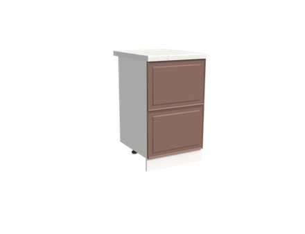 Кухня Модуль ШН2Я 500 Графит / Пудрово-розовый