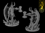 Grand Alliance Chaos Blades of Khrone Daemons Of Khorne Bloodthirster 1 шт. миниатюра для dnd, днд, pathfinder, фентези, Настольная игра, НРИ, Варгейм, РПГ