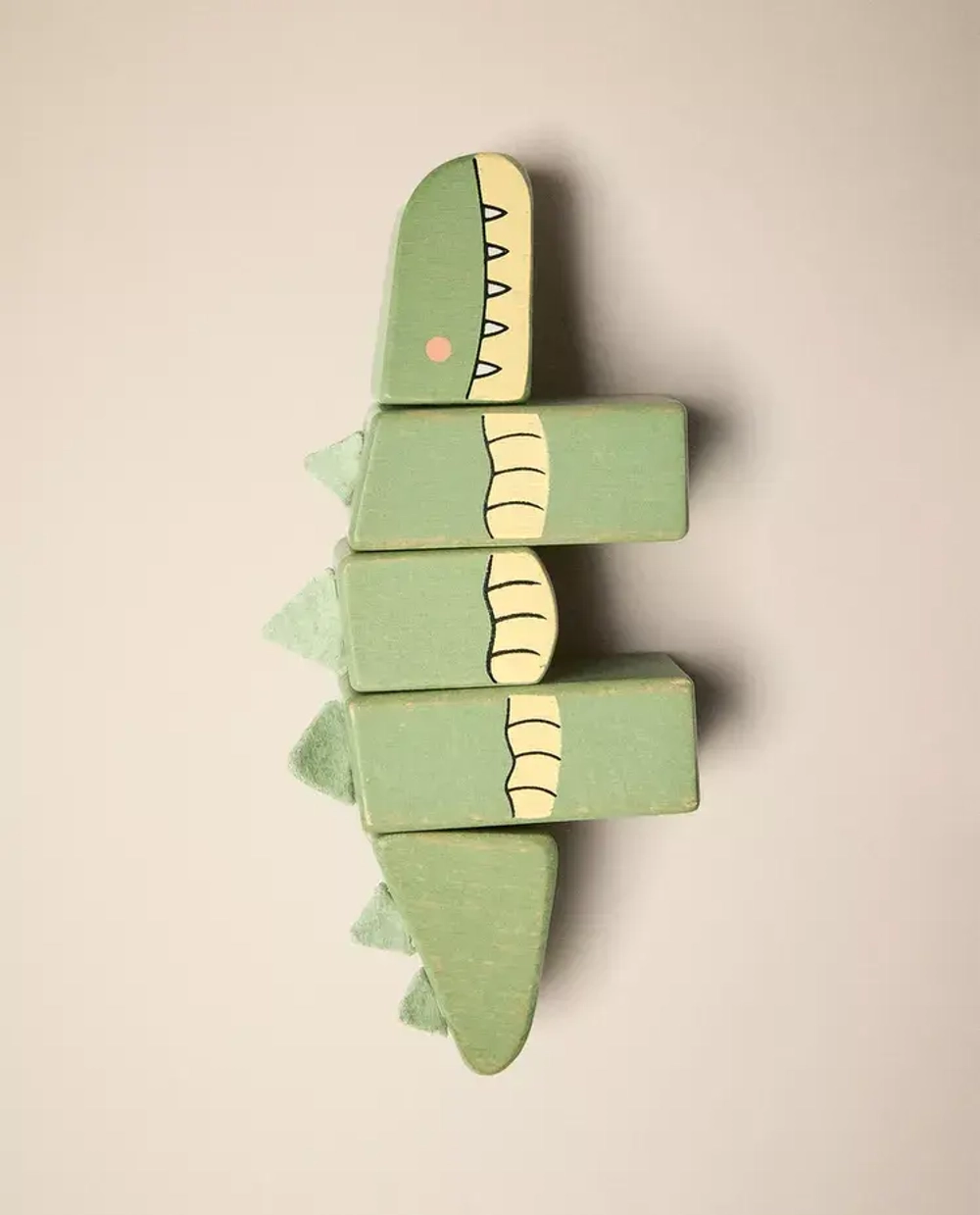 ZARA HOME ДЕРЕВЯННАЯ ИГРУШКА-ГОЛОВОЛОМКА «КРОКОДИЛ» ДЛЯ ДЕТЕЙ, ЗЕЛЕНЫЙ