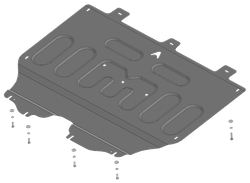Защита картера двигателя, КПП. 1,5 мм, Сталь. для Dongfeng Shine Max 2022-н.в., Motodor.58602