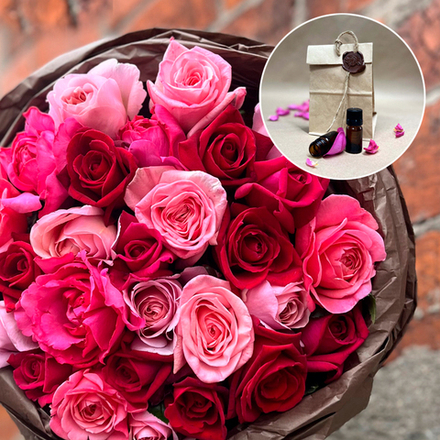 🌸 Букет душистых роз + эфирное масло Розы дамасской (Rosa × damascena) — 8 марта у Феи