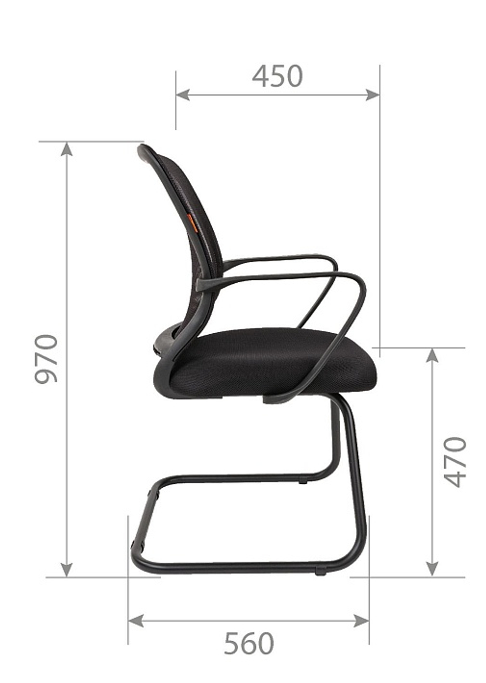 Кресло для конференций CHAIRMAN 698 V, ткань/сетка