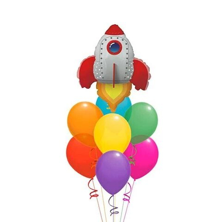 Композиция из шаров "Ракета красная"