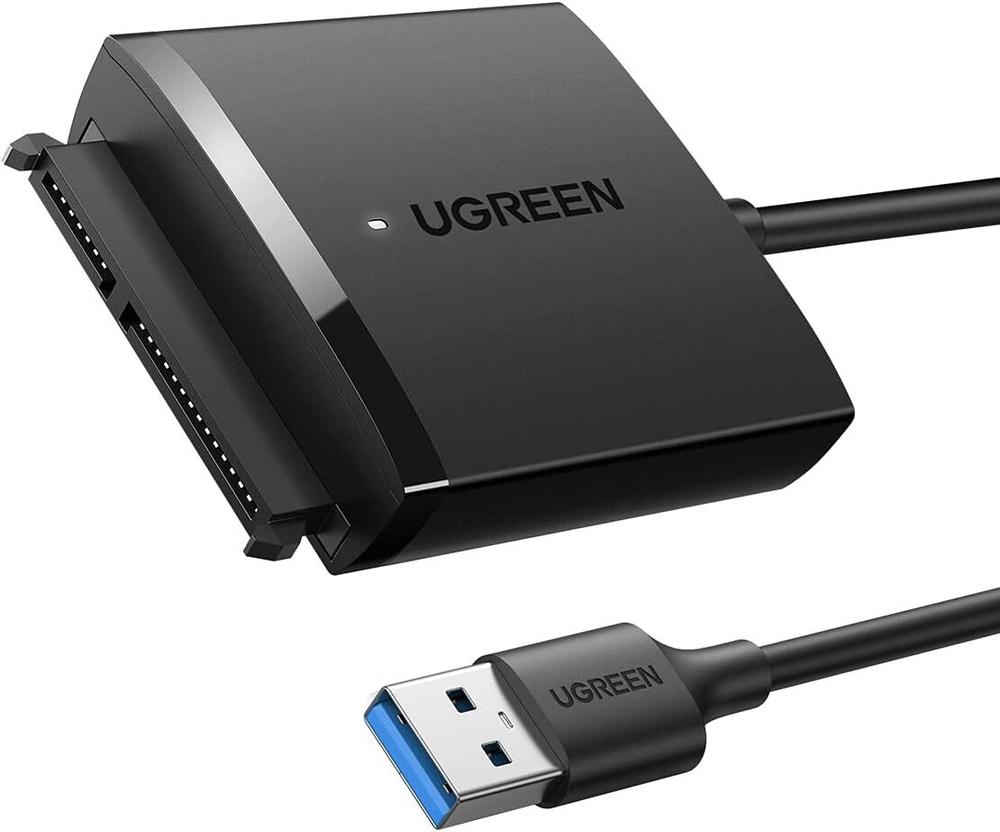 Конвертер/Адаптер с USB 3.0 на 3.5''/2.5'' SATA, без БП, UGREEN 60561