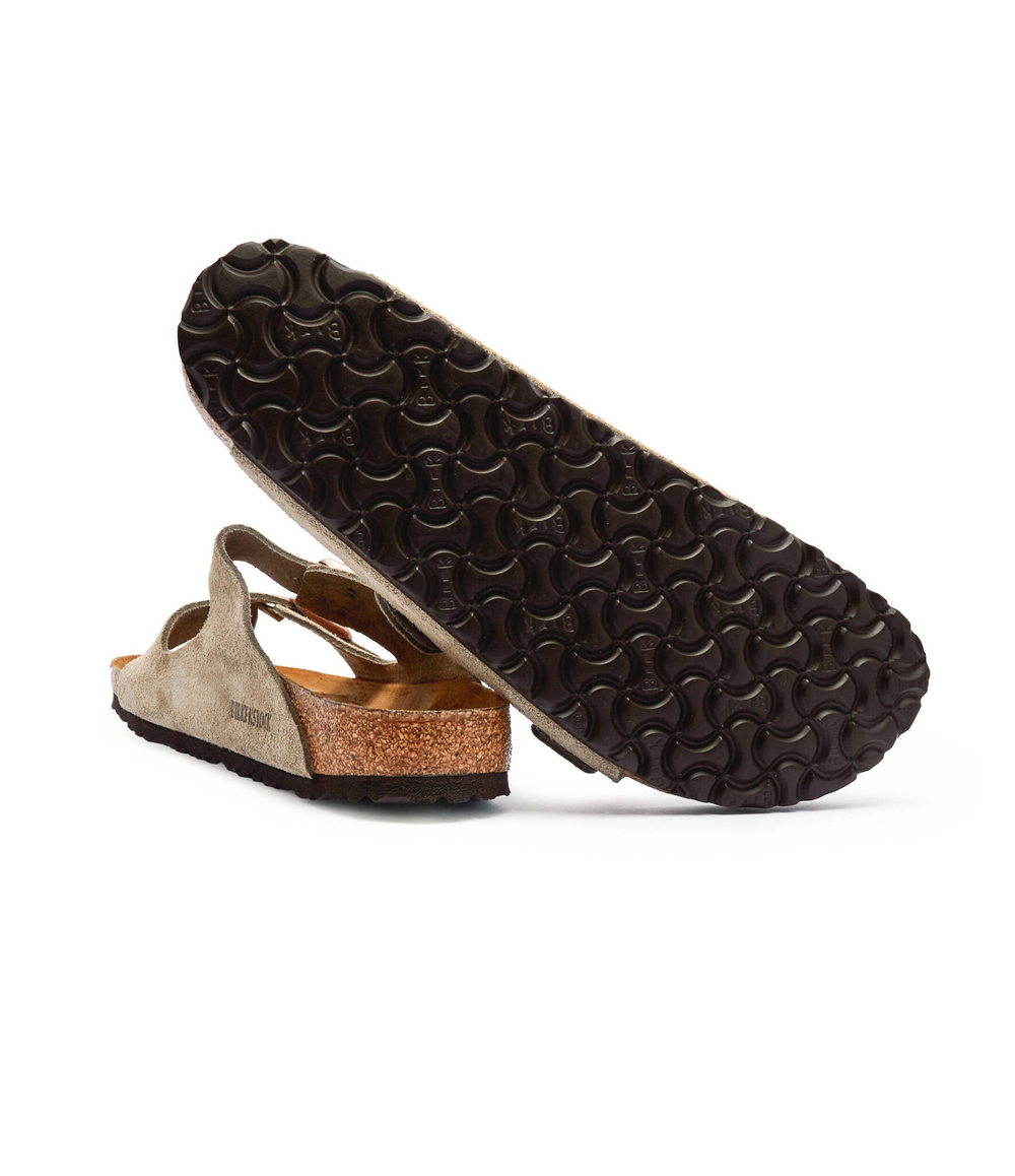 Шлепанцы кожаные arizona bs Birkenstock - бежевый(951303)