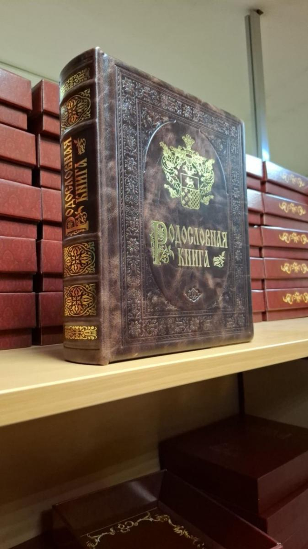 Подарочная родословная книга "Рыцарская", натуральная кожа