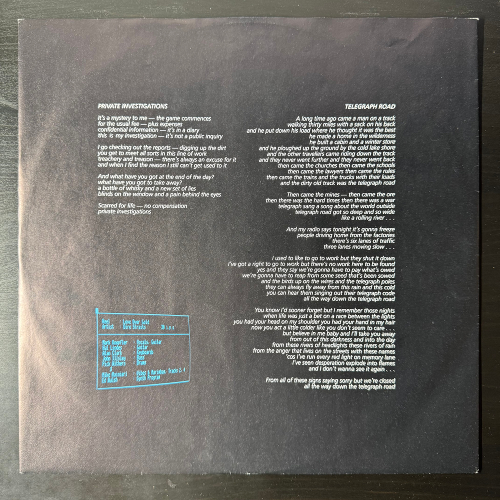 Виниловая пластинка Dire Straits - Love Over Gold LP