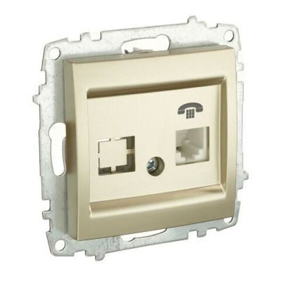 Механизм розетки TF телефонная ZENA, цвет Жемчуг 609-012500-221