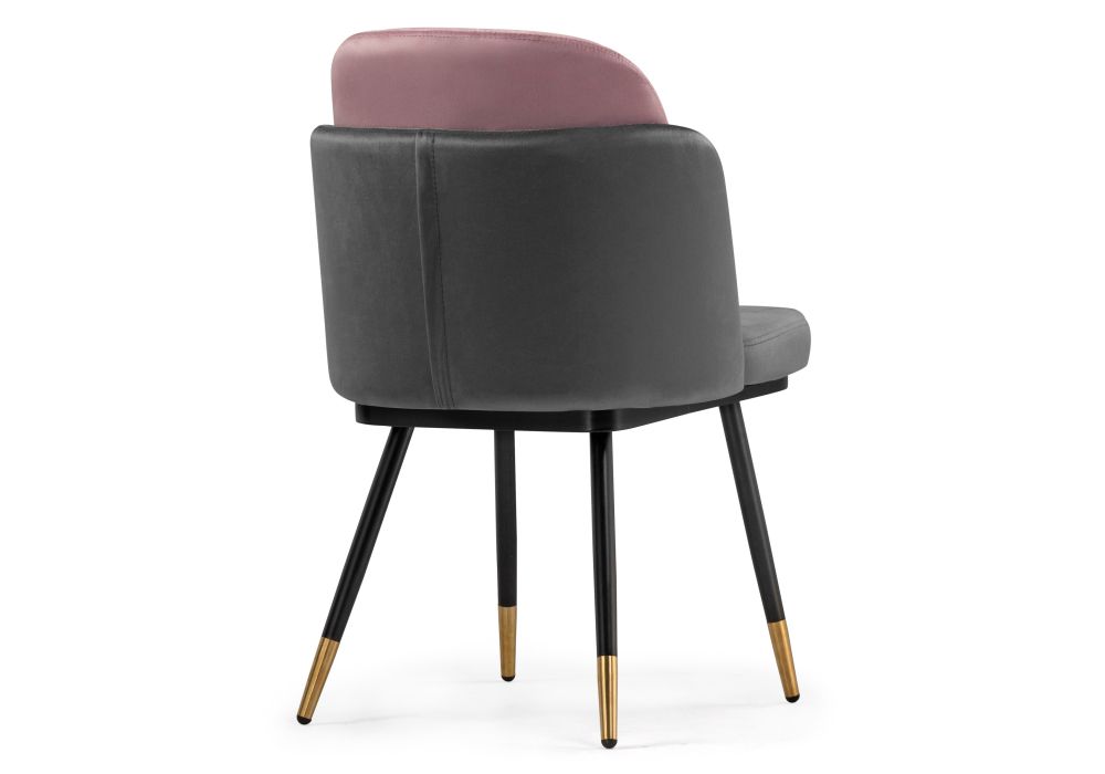 Стул на металлокаркасе Penelopa dark gray / pink / black / gold