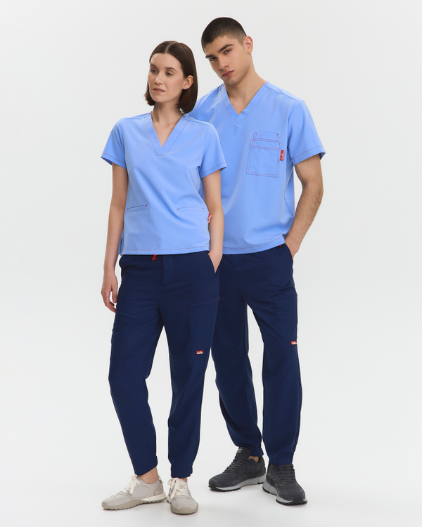 Джоггеры медицинские унисекс Кайтеки, нэви