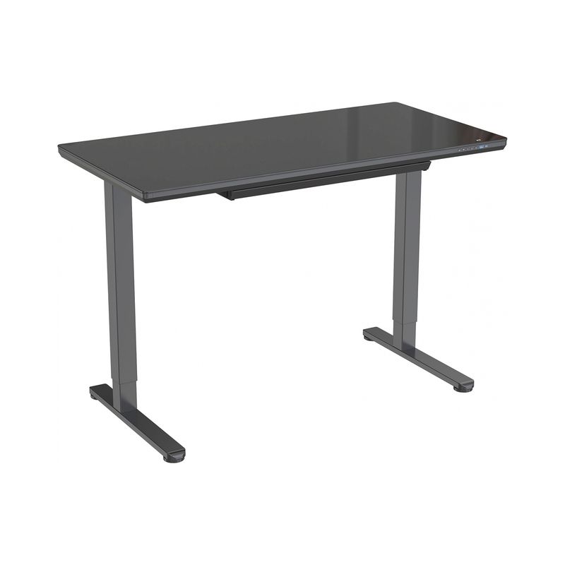 Стол CACTUS закаленное стекло металл черный 130x72x26 CS-EGD-BBK