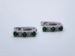 Серьги С-33-25004 6Ф.изумруд 8ф (Ag 925)