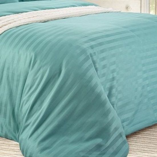 Евро комплект постельного белья Карибский бриз (Королева) Страйп-сатин