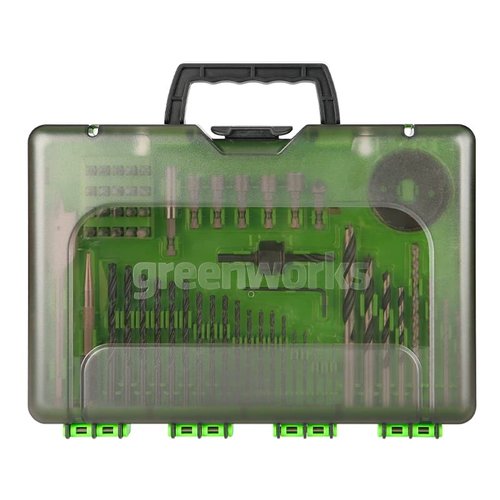 Набор сверл, бит и насадок GREENWORKS (60 шт.)   2944507