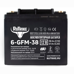 Аккумулятор RuTrike 6-GFM-38 (AGM)