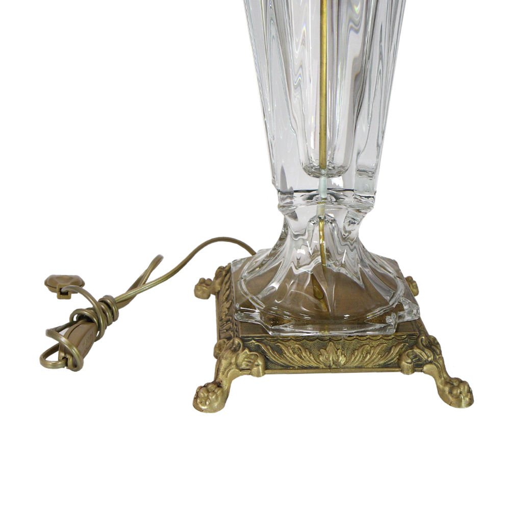 Olympus Brass Лампа настольная из венецианского стекла на бронзовом основании с абажуром