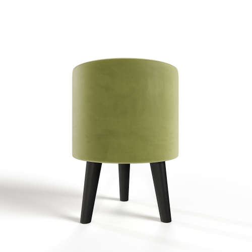 Пуф круглый на трёх высоких ножках Фантазёр Z-8 (Зелёный) в офис, дом, салон красоты, прихожая, гостиная, на кухню, в кафе, в зону ожидания, в коридор, к туалетному столику. Банкетка, подставка.