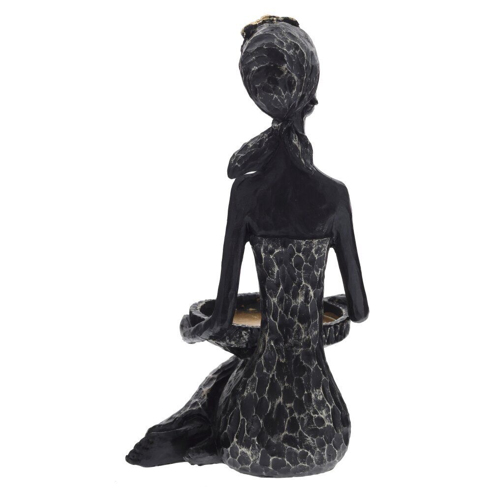 GAEM Фигурка декоративная "Африканка" с подставкой д/мелочей, L13 W13,5 H34 см