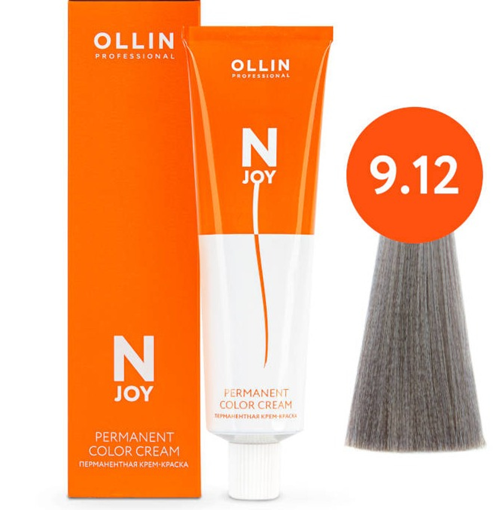 OLLIN PROFESSIONAL N-JOY - перманентная крем-краска для волос, 9/12 блондин пепельно-фиолетовый, 100 мл
