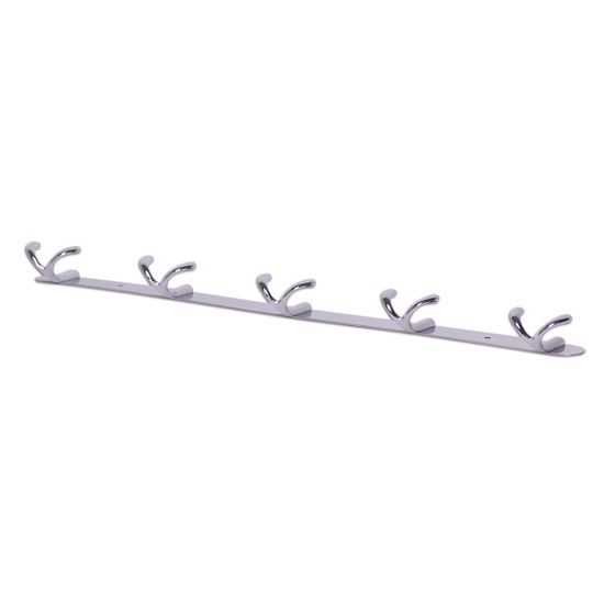 Крючки двойные на планке 5 шт. Besser BS 8225 (54х3,5х4,5 см) из хромированного цинкового сплава