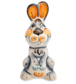 ГЛ- 850 Фигурка «Заяц» цв. бол. (Гжельский фарфор)