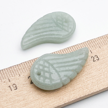 Подвеска Крыло, авантюрин, размер 30*16 мм, цена за 1 шт