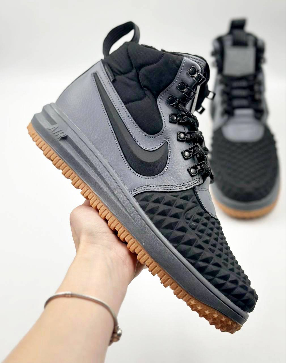 Кроссовки Nike Duckboot на меху #B22 (сер.)