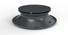 Керамический гриль Kamado Joe Classic III Stand Alone, 46 см (красный), на столе из дуба