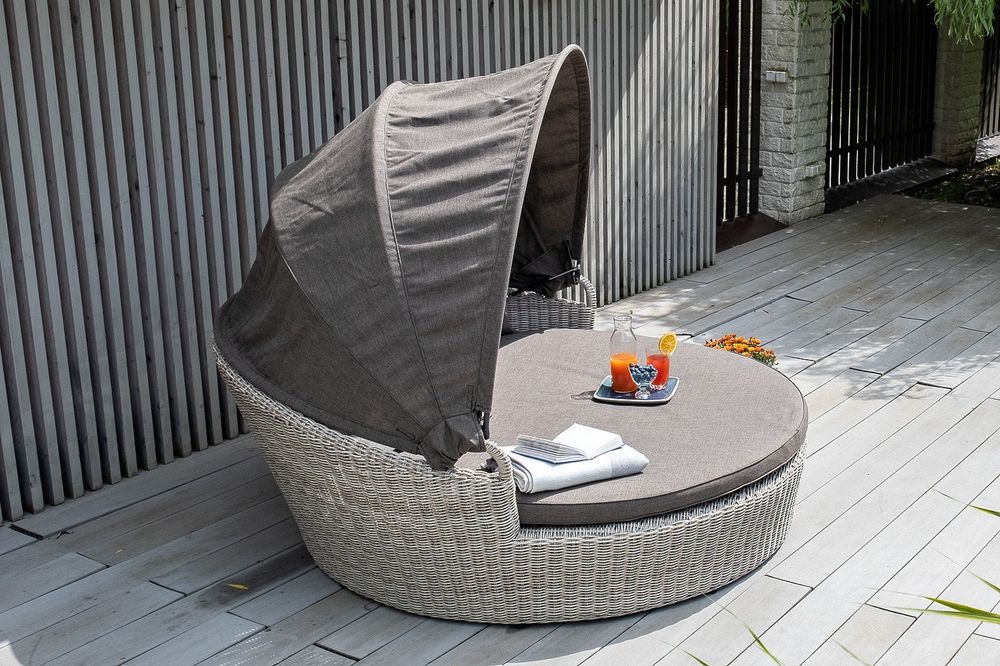 Стильяно, шезлонг графит, искусственный ротанг