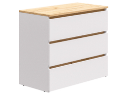 Комод-25 Белый/Кр.золотой