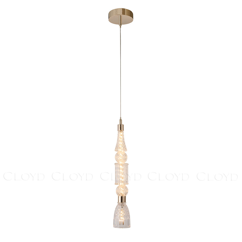 Подвесной светильник Cloyd LACONIA P1 / выс. 60 см - золото (арт.11632)