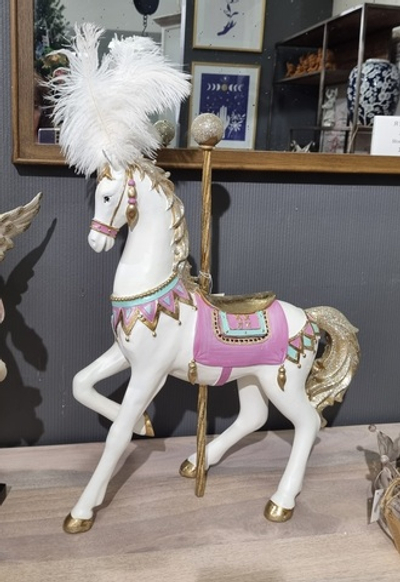 Цирковая розовая лошадка 43*16,6*53,5см
