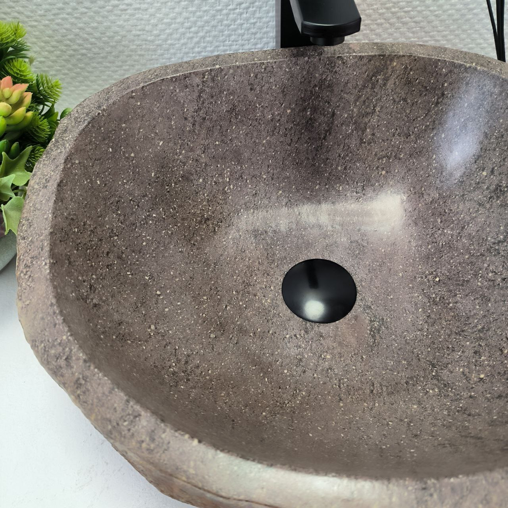 Раковина из речного камня RS-63856 (42*40*15) 0121