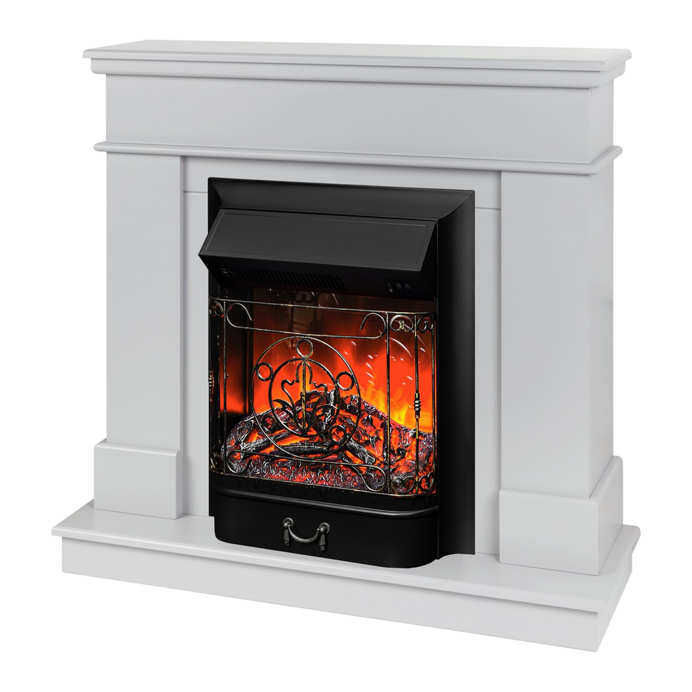 Электрокамин RealFlame Selena STD GR платиновый с очагом Majestic Lux Black