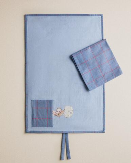 Zara Home тарелка из нержавеющей стали, цвет синий, 40 см
