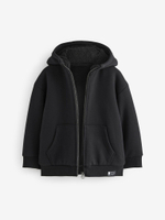 Толстовка на молнии с капюшоном и флисовой подкладкой для мальчика Next B55-280, Черный
