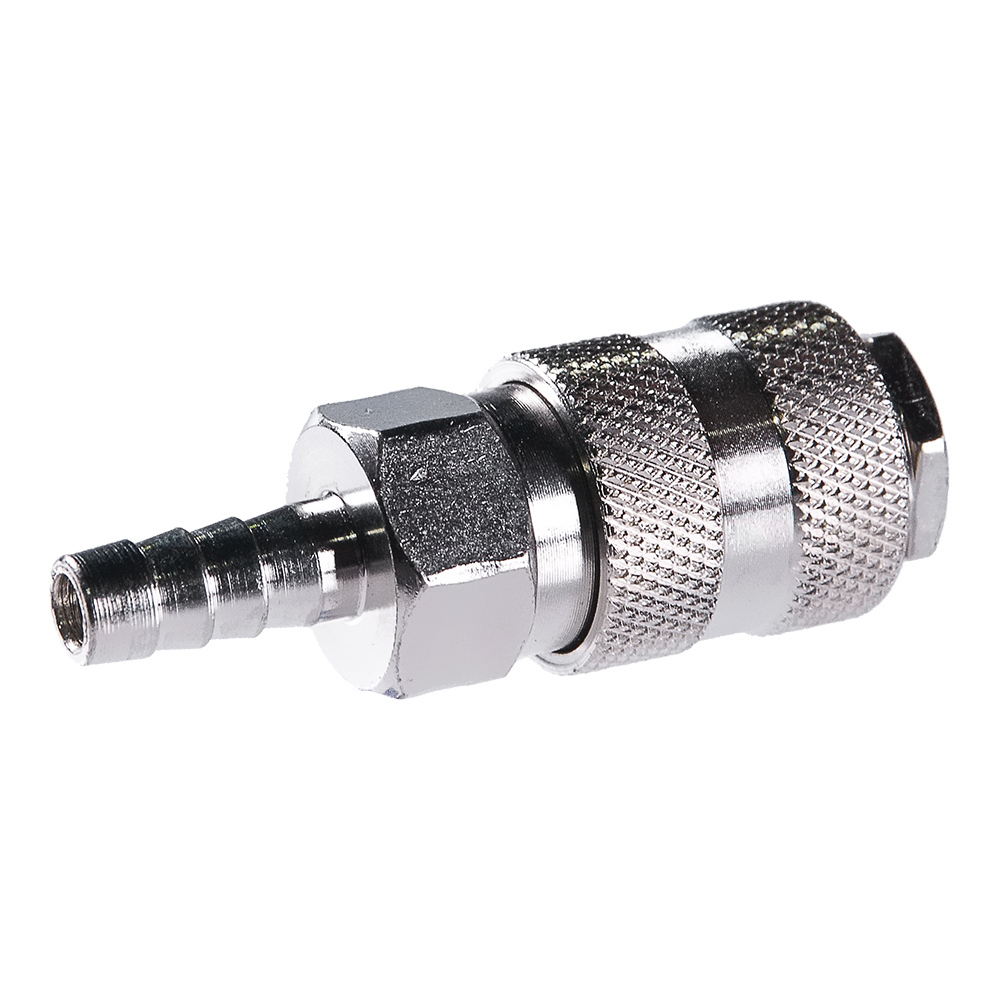 Фитинг Штуцер евро (мама) -  Штуцер елочка 8 мм с обжимным кольцом 8х13мм