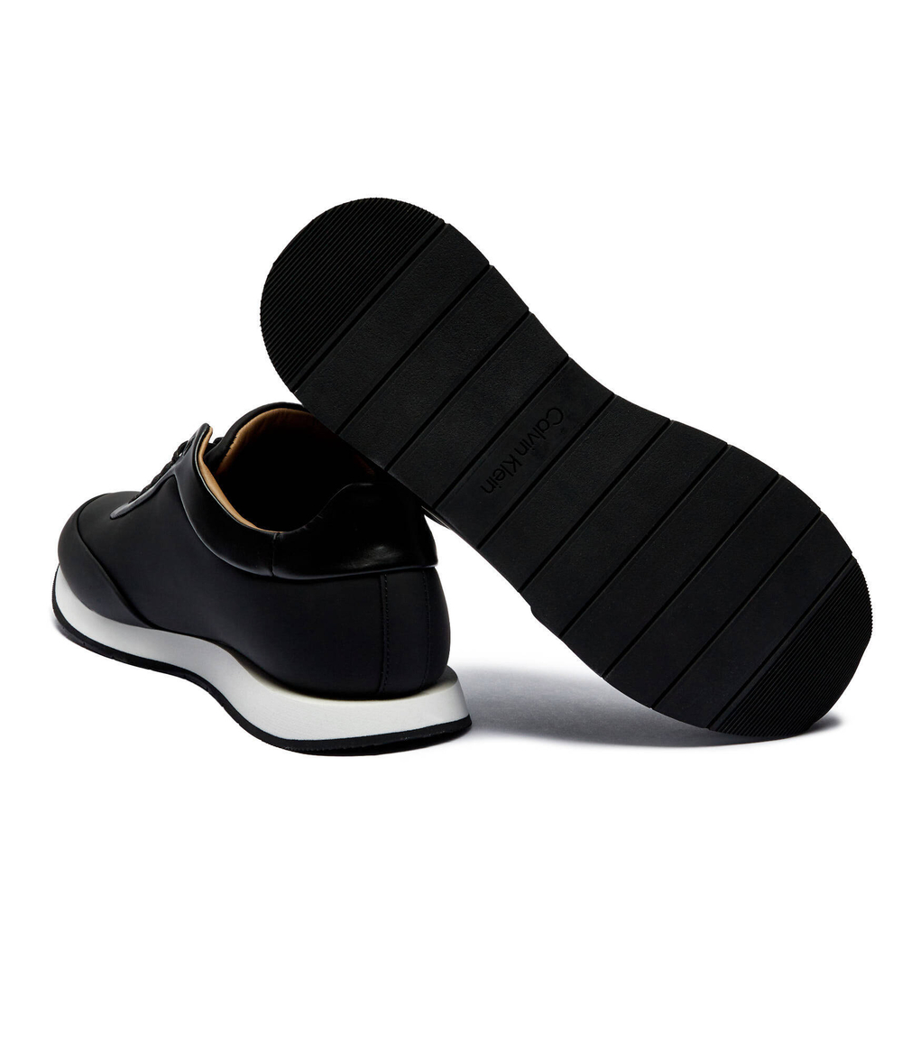 Кожаные кроссовки Calvin Klein - черный(HM0HM01707)