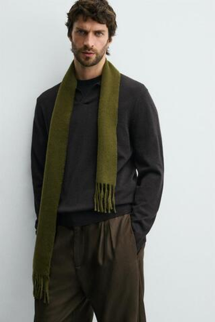 ZARA ШЕРСТЯНОЕ ПОЛО, ТЕМНО-КОРИЧНЕВЫЙ