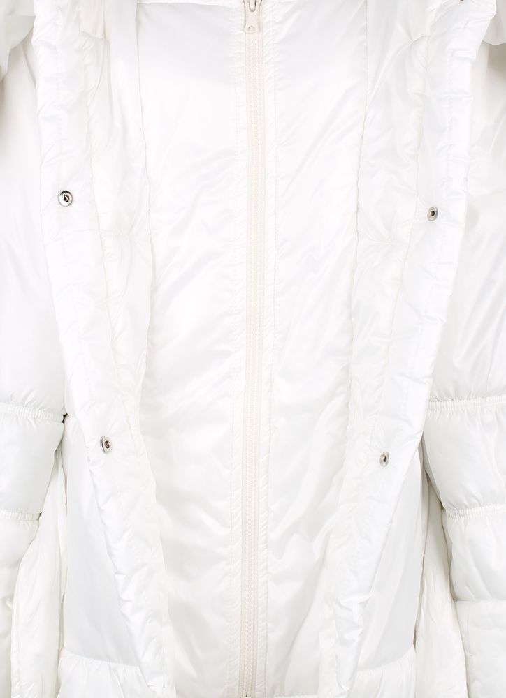 Белое пальто REMIX на тонком утеплителе