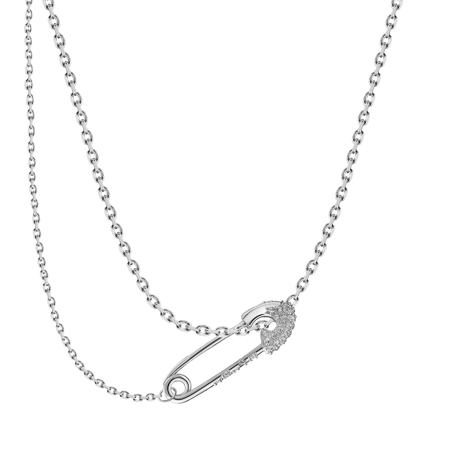 Колье Crystal Pin Necklace - Silver
