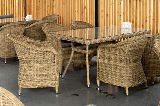 "Равенна" плетеное кресло из искусственного ротанга, цвет соломенный