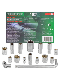 Набор головок (16 предметов) RockForce RF-4169