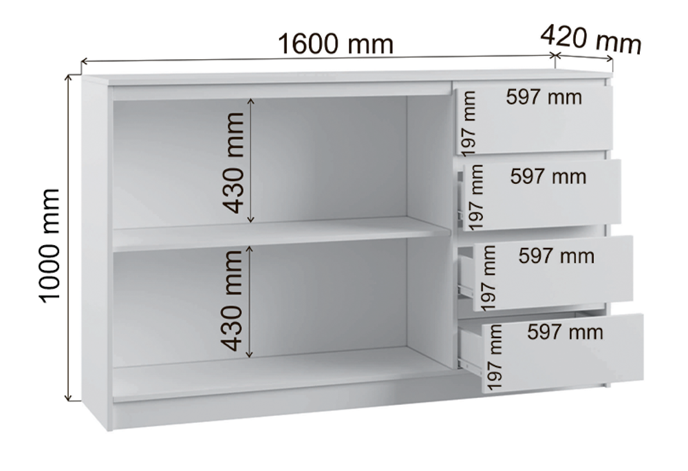 Комод Мадера Комби 1