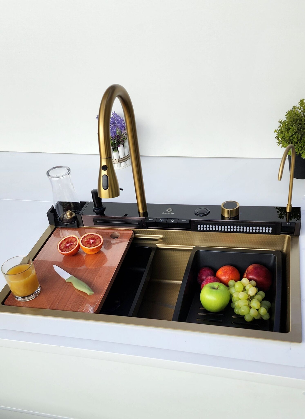 Многофункциональная кухонная мойка из нержавеющей стали BZ9951JS цвета Золотой