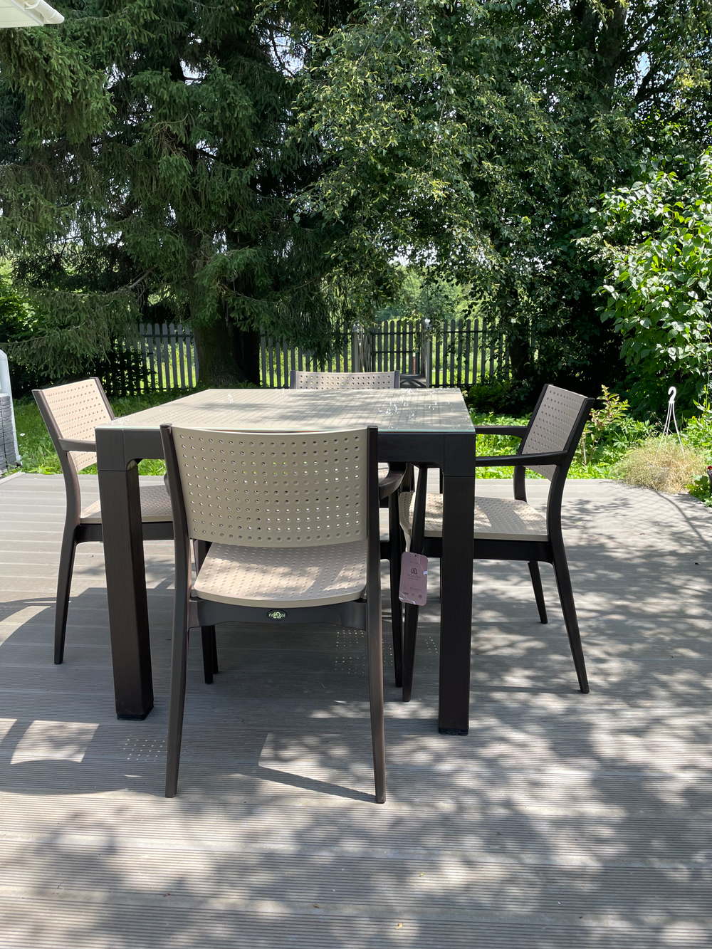 Seginus NVS-060 set of 4 Brown/Cappucino (Обеденная группа стол 1шт, стулья 4шт) , Novussi