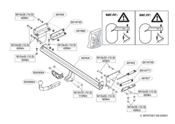 Фаркоп Brink (Thule) 497600 для Nissan Qashqai (2007 - 2013)(паспорт и сертификат в комплекте)(без электрики)